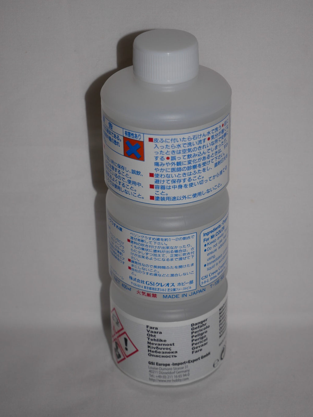 Mr Hobby Mr Color Levelling Airbrush Thinner 400 (400ml) Plastic Bottle - T-108