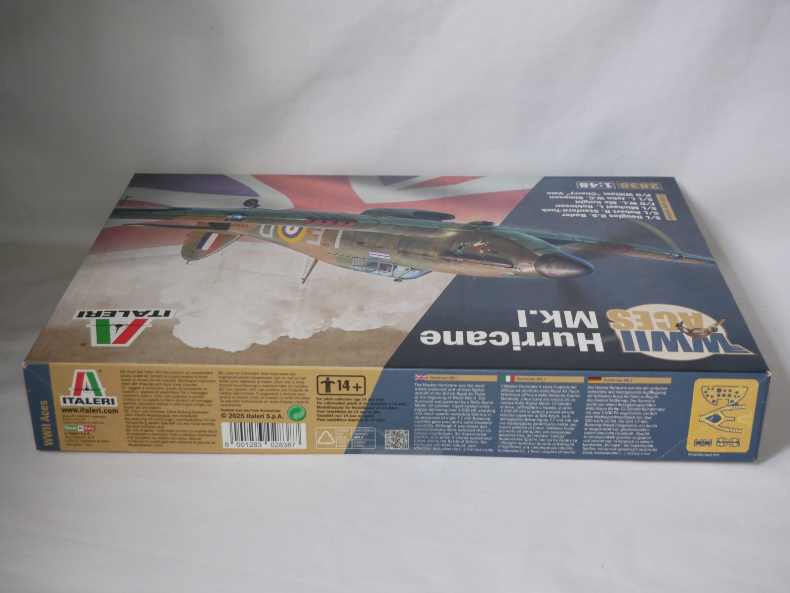 Italeri 1:48 Scale WW2 Aces Hawker Hurricane Mk.l Model Kit Skill Level 3 - 2838