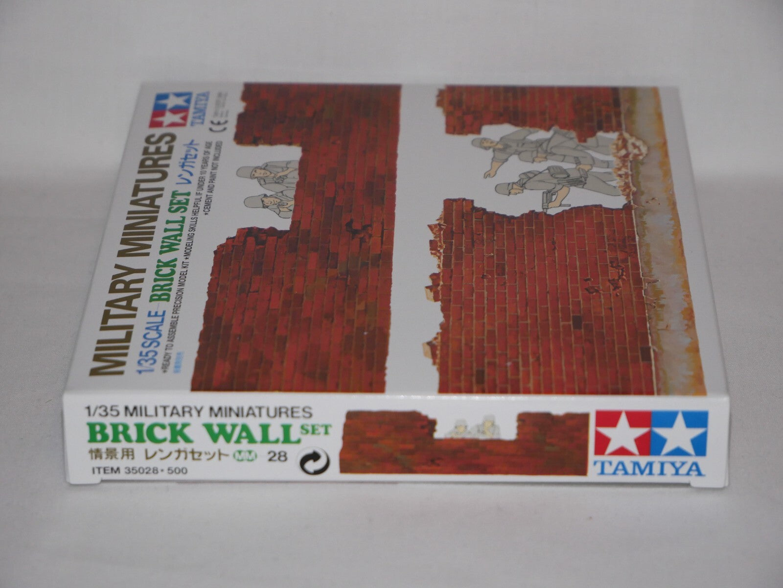 Tamiya Military Miniatures 1:35 Scale Plastic Brick Wall Section Model Set 35028