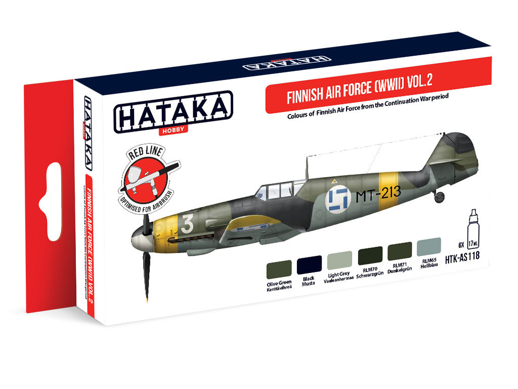 Hataka Red Line Optimised For Airbrush Finish Air Force WWII Vol.2 - (HTK-AS118)