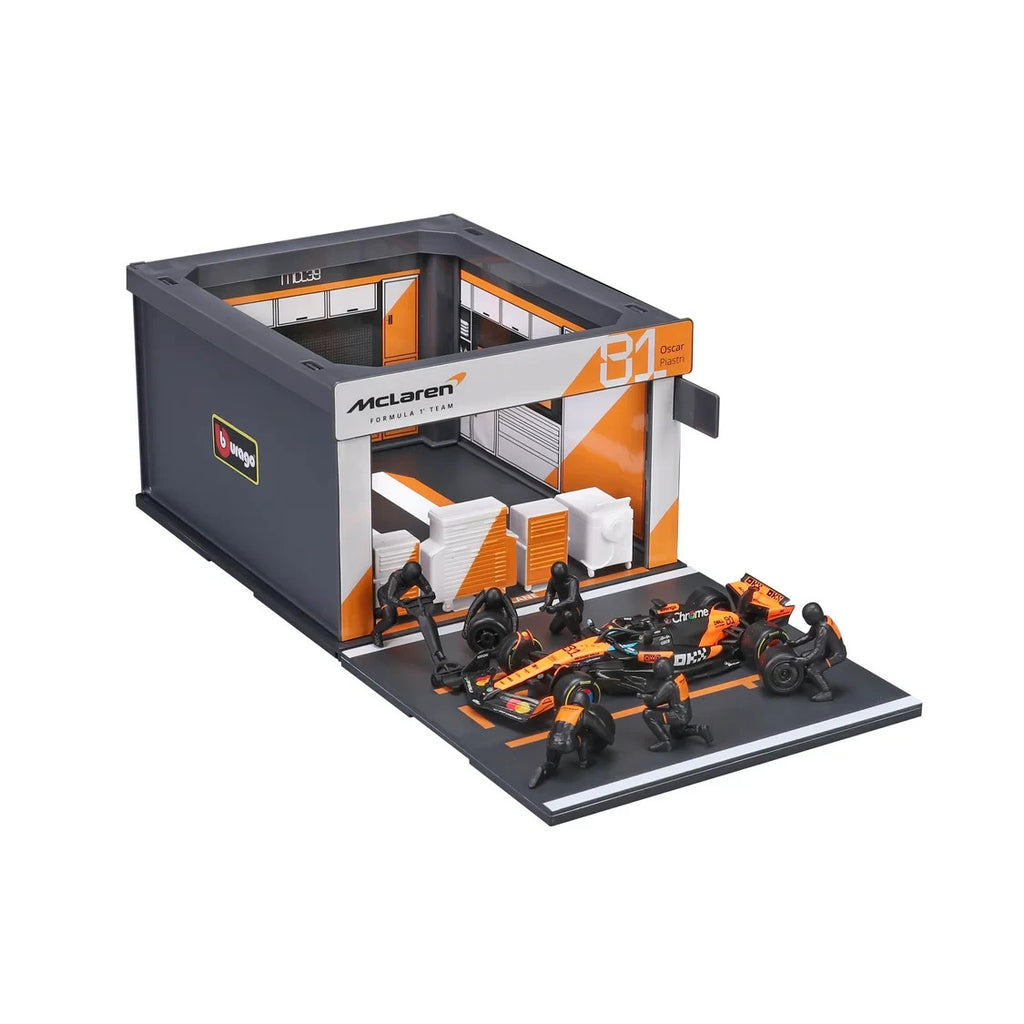 Burago 1:43 McLaren MCL39 Australian GP 2025 O.Piastri Pit Pass Diorma Playset -  #18-38457P