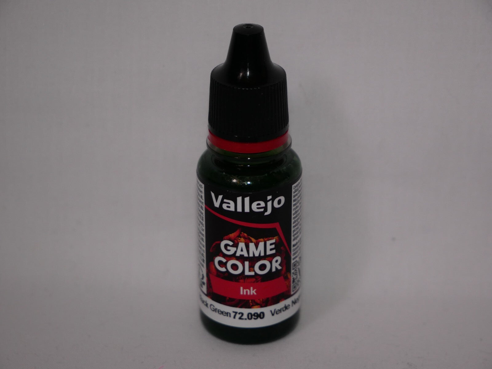 Vallejo Game Color Acrylic Inks Black Green 18ml/0.6 fl oz Dropper Bottle 72.090