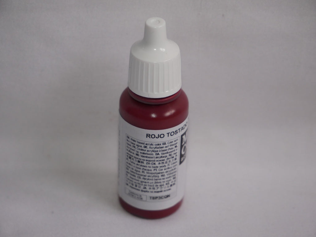 Vallejo Model Color Burnt Cadmium Red Acrylic 17ml Dropper Bottle - 70.814