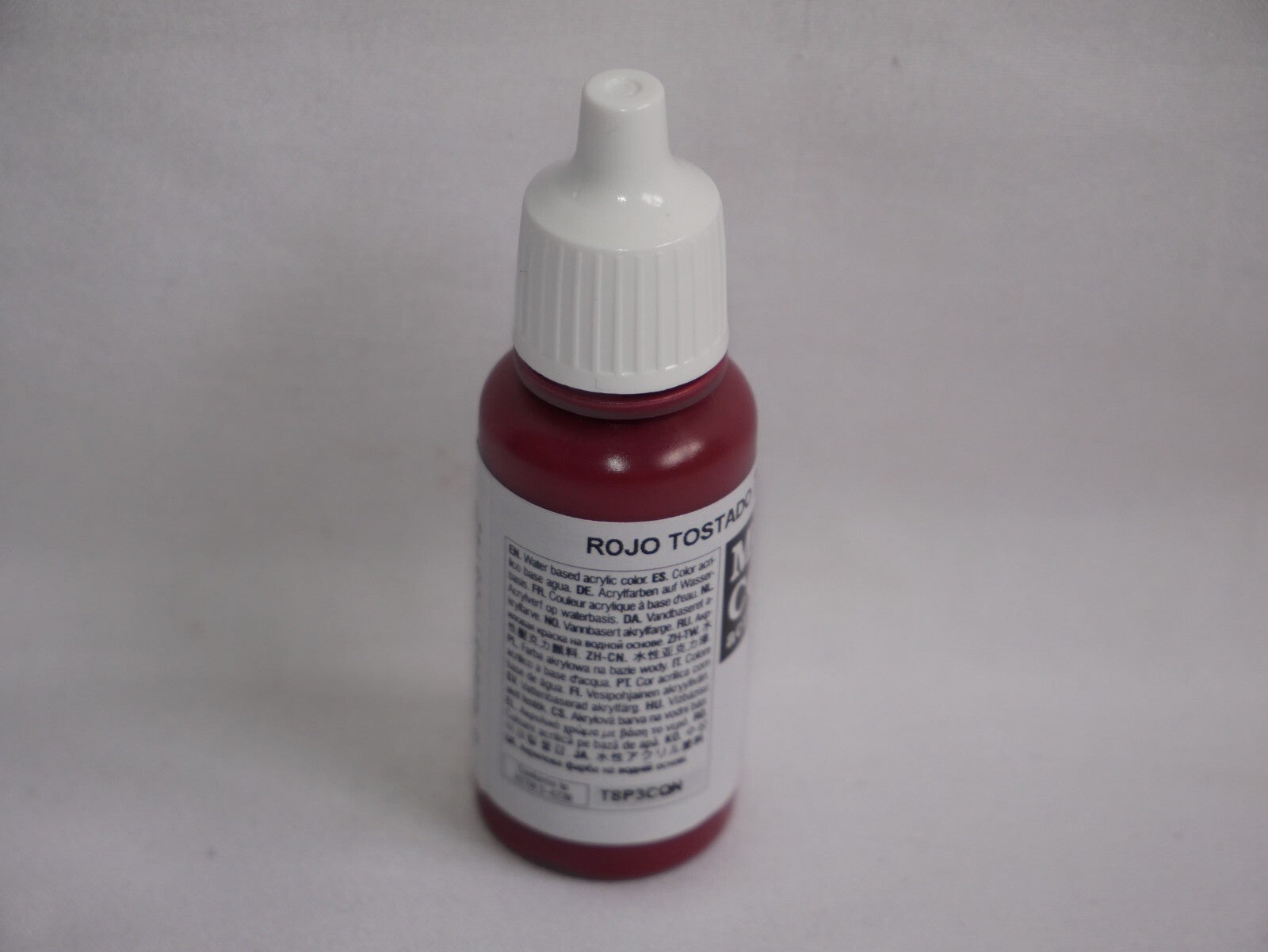 Vallejo Model Color Burnt Cadmium Red Acrylic 17ml Dropper Bottle - 70.814