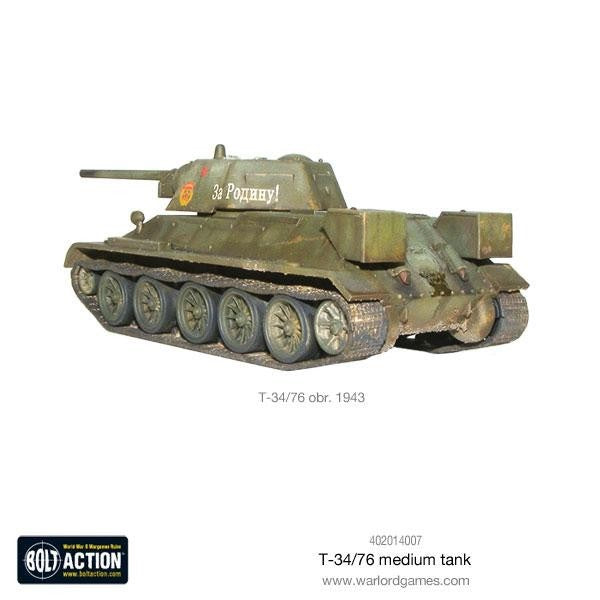 Warlord Games Bolt Action 1:56 Scale WWII Soviet T-34/76 Medium Tank - 402014007