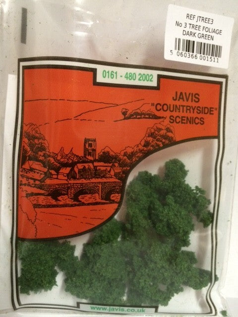 Javis "Countryside" Scenics No 3 Dark Green Tree Foliage JTREE3