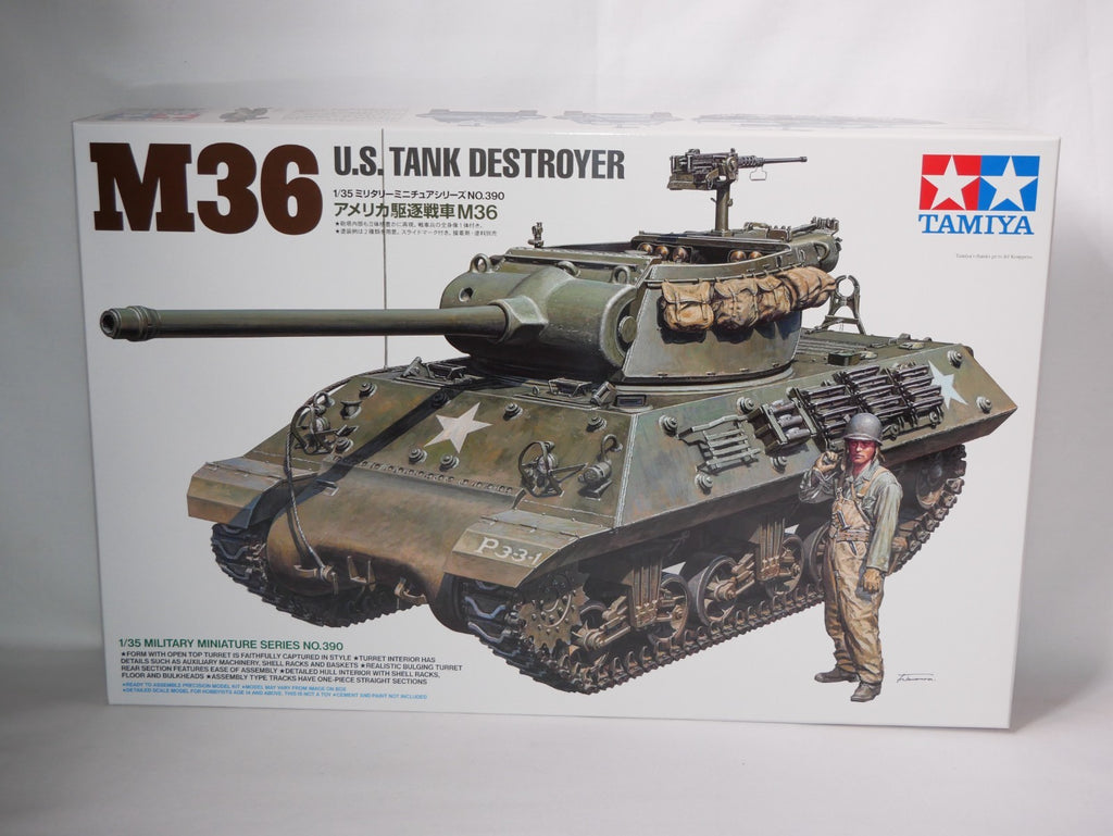 Tamiya 1:35 Scale Military Miniature Series No.390 M36 US Tank Destroyer - 35390