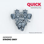 AK Interactive Acrylic Quick Gen Markers For Tabletop Wargaming Strong Grey - AKMQ020