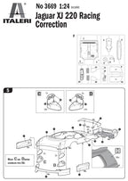 Italeri 1:24 Scale Jaguar XJ 220 Racing Model Replica Kit Skill Level 2 - 3669