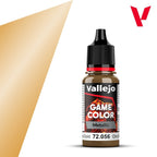 Vallejo Game Color Acrylic Metallics Glorious Gold 18ml Dropper Bottle - 72.056