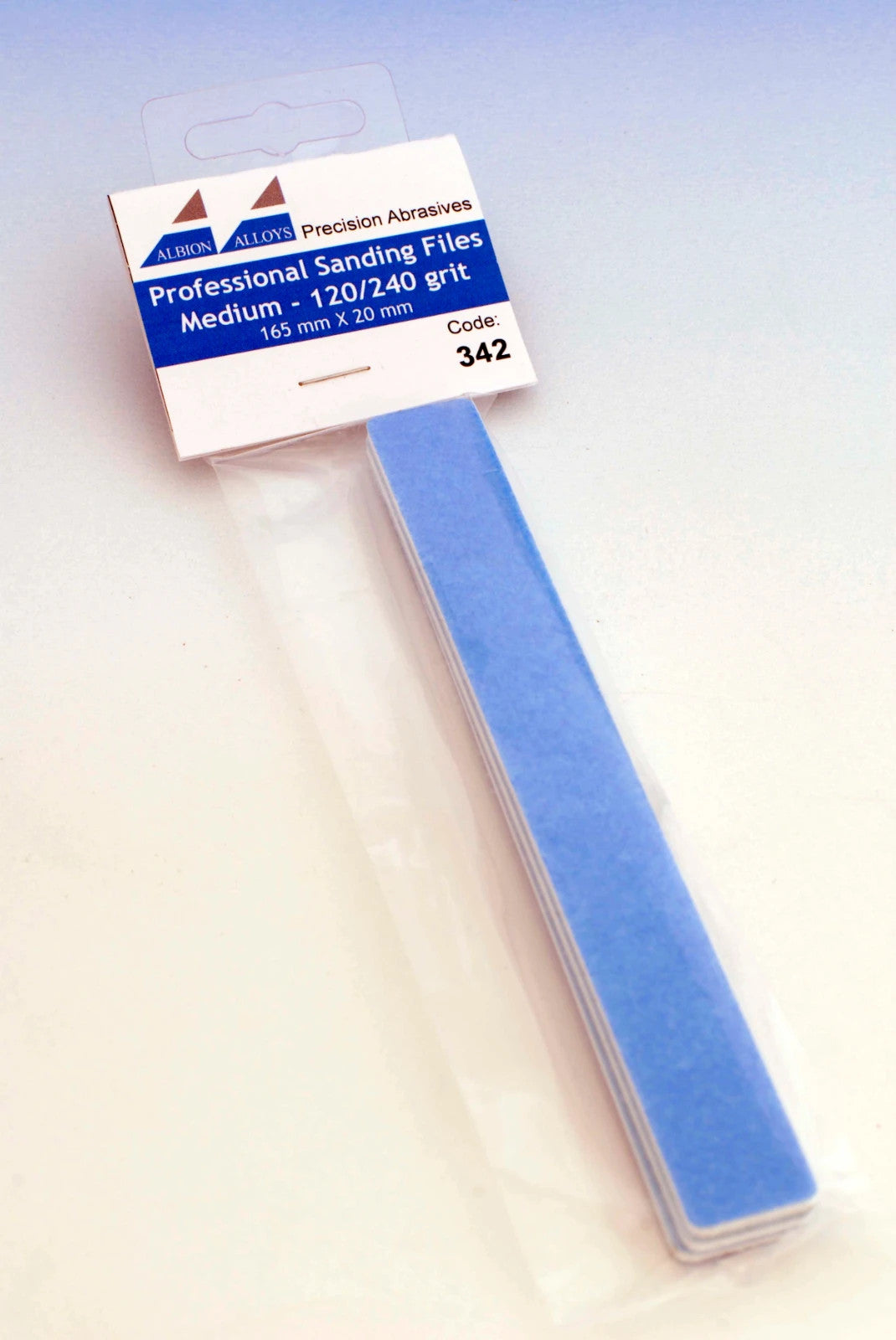 Albion Alloys Professional Medium Sanding Files 120/240 Grit 165mm x 20mm - 342