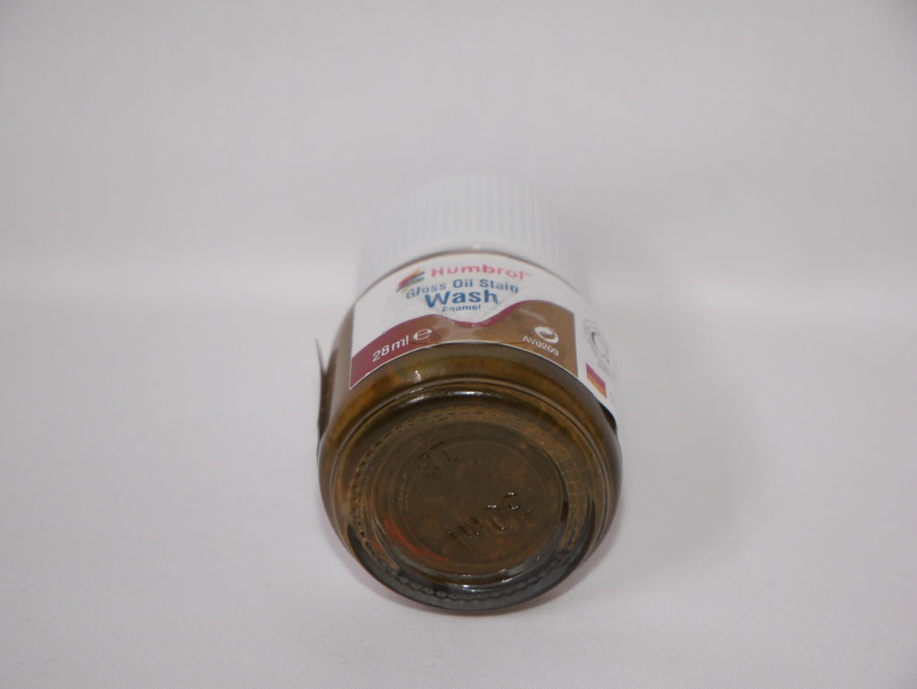 Humbrol Scale Model Enamel Gloss Oil Stain Wash 28ml Glass Jar Bottle - AV0209