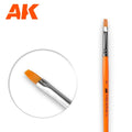 AK Interactive Size 2 Flat Synthetic Hair Scale Modeling Paint Brushes - AK609