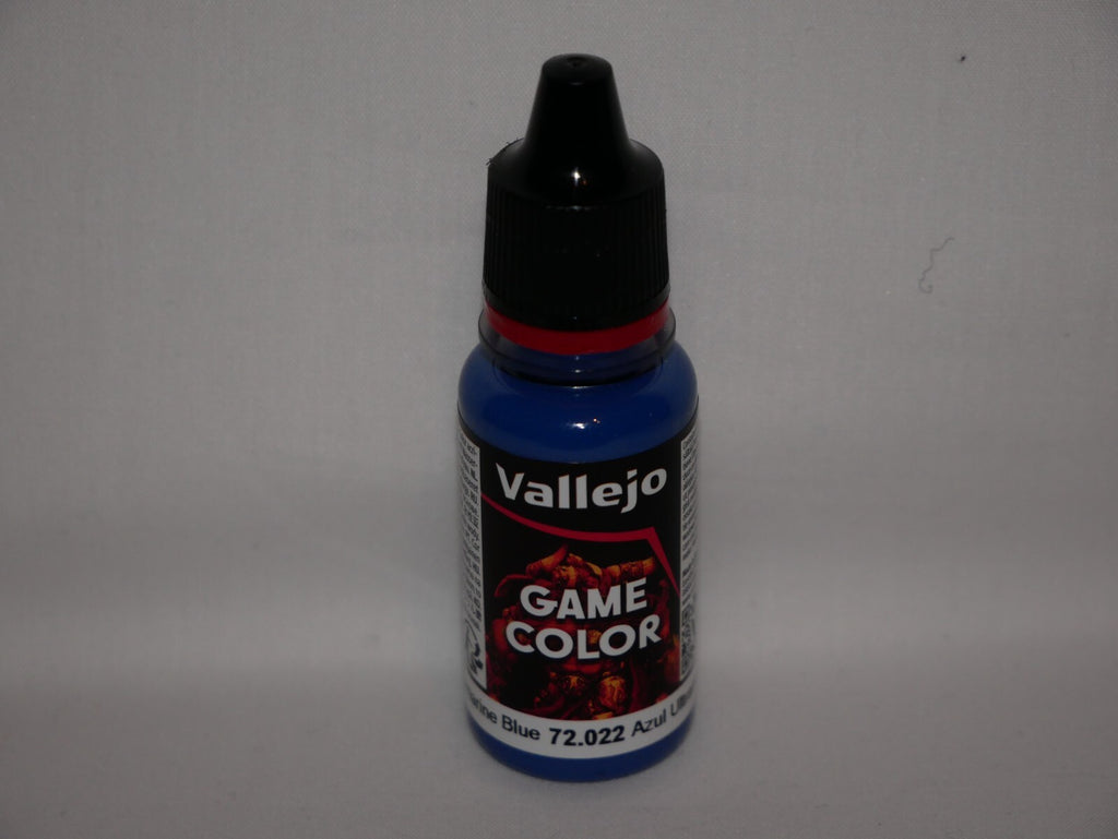 Vallejo Game Color Acrylic Ultramarine Blue 18ml/0.6 fl oz Dropper Bottle 72.022