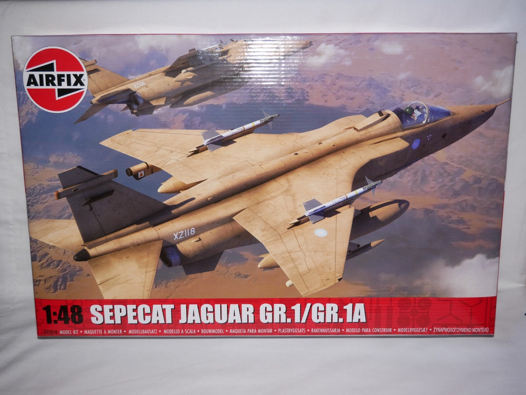 Airfix 1:48 Scale Sepecat Jaguar GR.1/GR.1A Model Plane Kit Skill Level 4 A11010