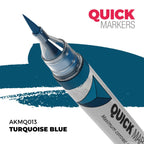 AK Interactive Acrylic Quick Gen Markers For Tabletop Games Turquoise Blue - AKMQ013