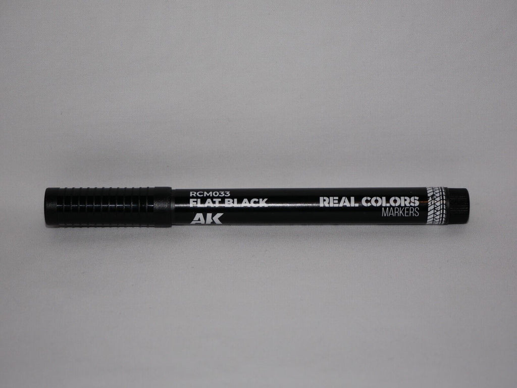 AK Interactive Real Colors Acrylic Fast Dry Paint Marker Pens Flat Black RCM033