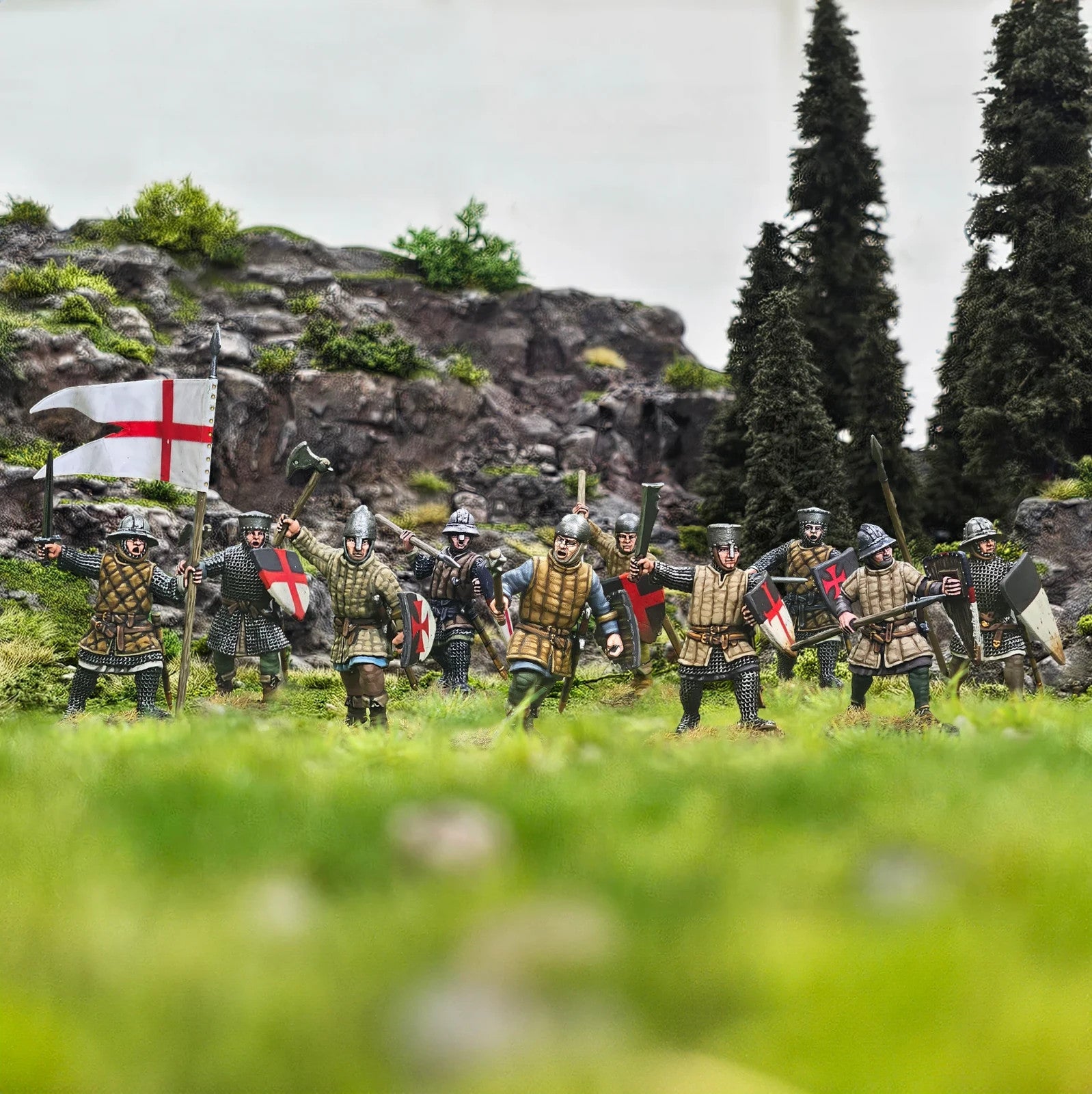 Victrix Medieval Warriors 28mm Scale Hard Plastic Medieval Foot Sergeants VXM006
