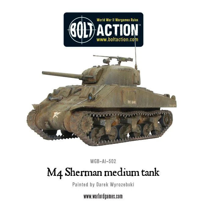 Warlord Games Bolt Action 1:56 Scale WWII US M4 Sherman Medium Tank - 402013006