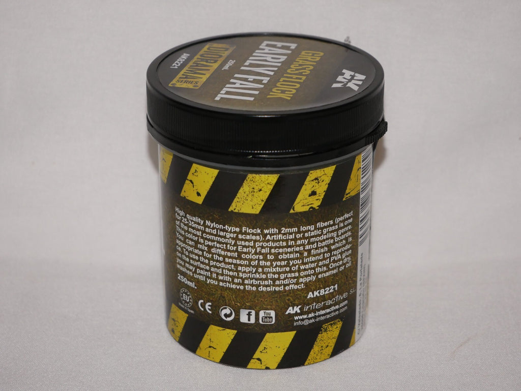 AK Interactive Diorama Series 2mm Early Fall Grass Flock 250ml Tub - AK8221