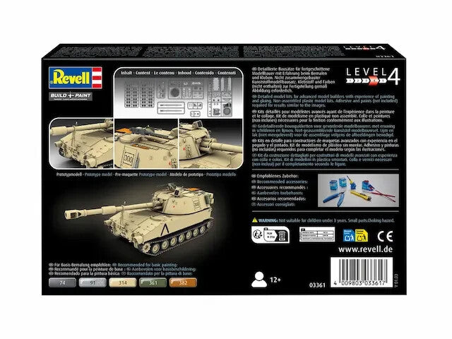 Revell 1:72 Scale M109 A2 Self Propelled Howitzer Model Kit Skill Level 4 03361