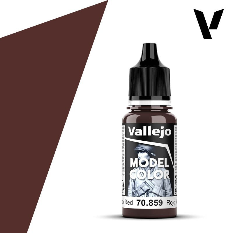 Vallejo Model Color Black Red Acrylic 18ml/0.60 fl oz Dropper Botlle - 70.859