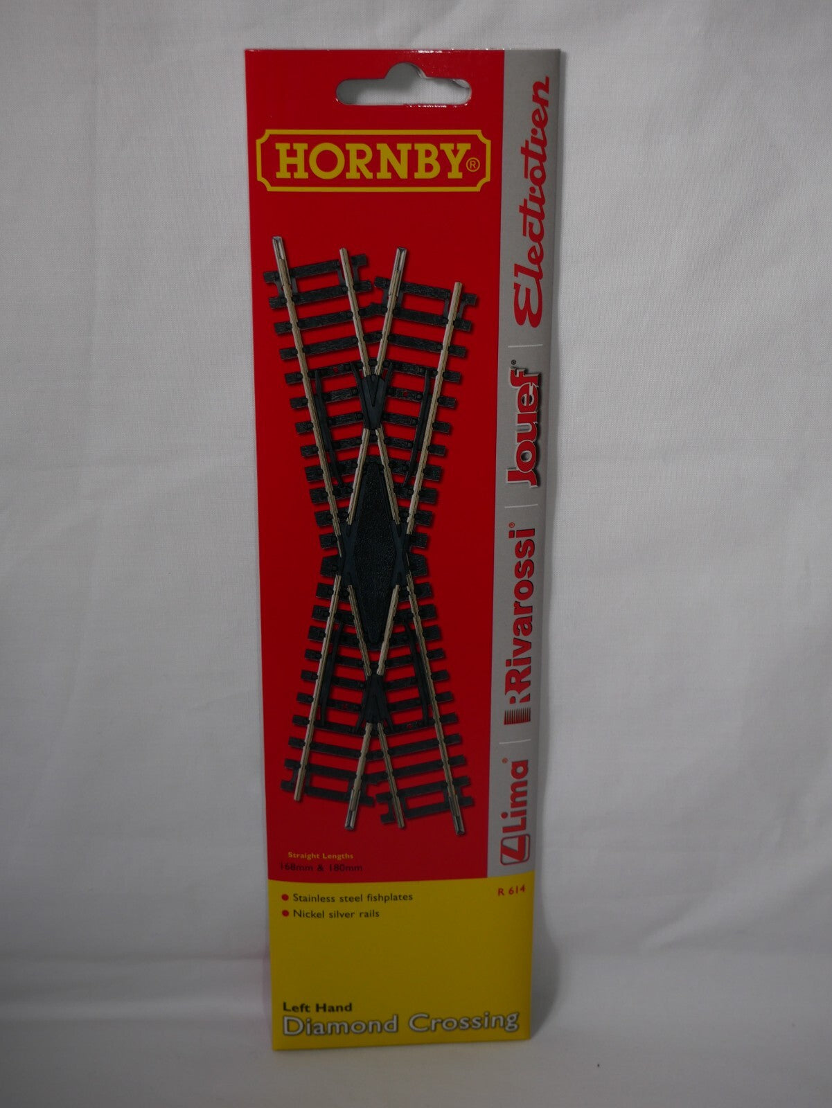 Hornby 1:76 Model Railway Track Single Piece Left Hand Diamond Crossing - R614