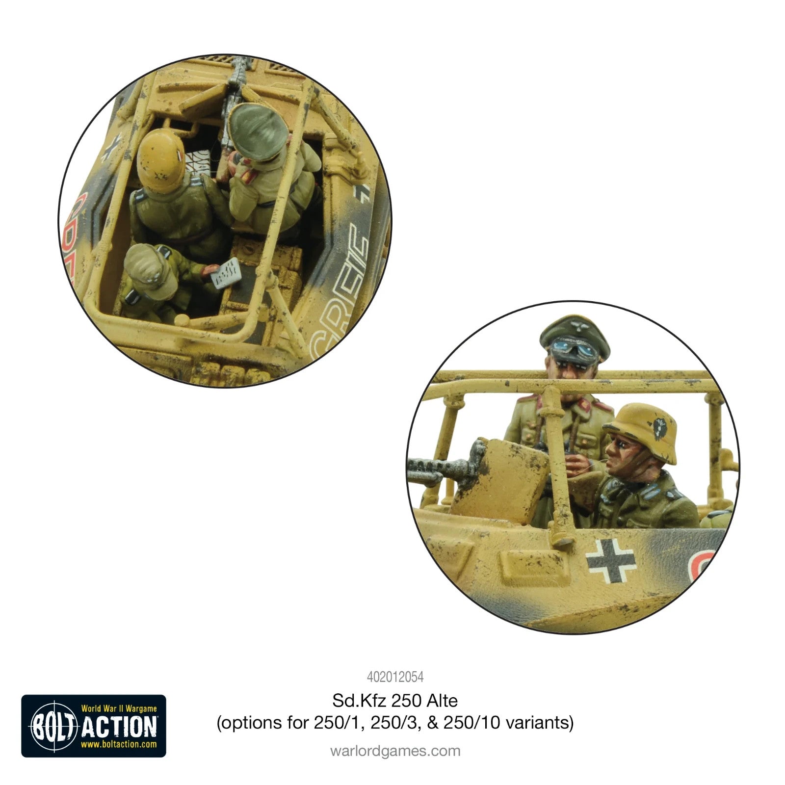 Warlord Games Bolt Action 1:56 Scale WWII SD.KFZ 250 (ALTE) Half-Track 402012054