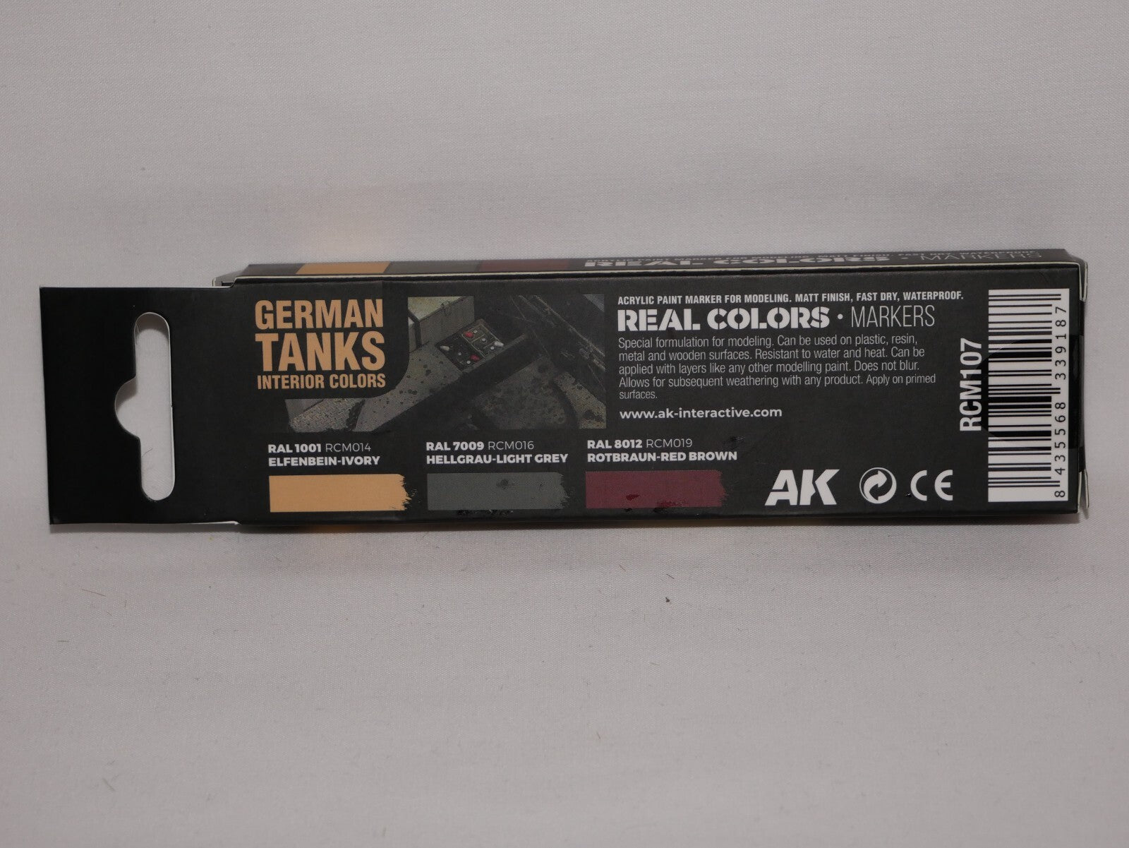 AK Interactive Real Color Acrylic Markers German Tanks 3 Piece Pen Set - RCM107