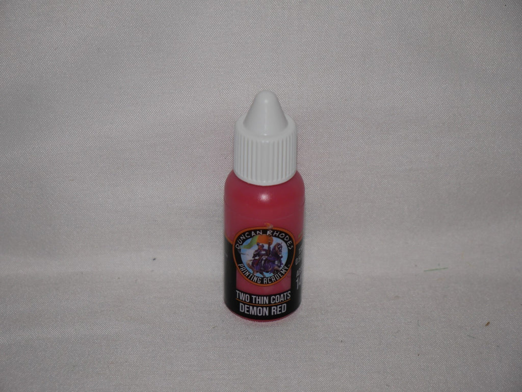 Duncan Rhodes Painting Academy 'Two Thin Coats' Demon Red 15ml Bottle - 10003