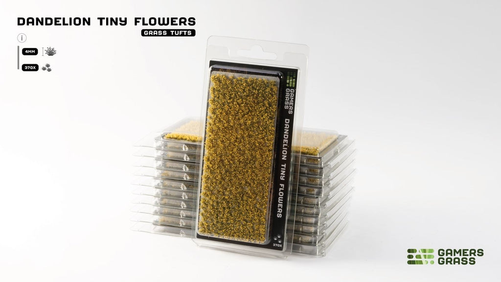 Gamers Grass Dandelion Tiny Flowers Grass Tufts For Bases 370x Per Pack GGFS-DAN