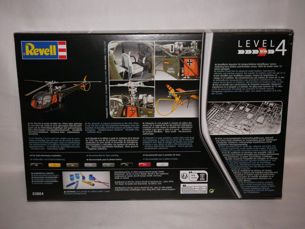 Revell 1:32 Aérospatiale Alouette II Model Helicopter Kit Skill Level 4 - 03804