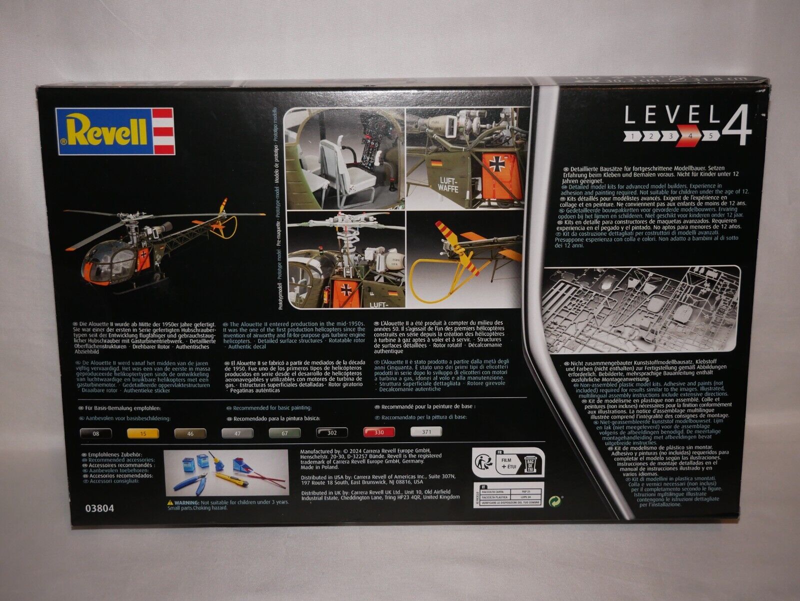 Revell 1:32 Aérospatiale Alouette II Model Helicopter Kit Skill Level 4 - 03804