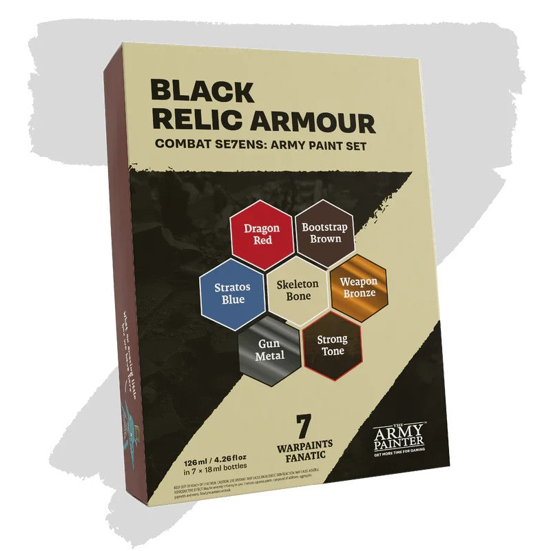 The Army Painter Fanatic Black Relic Armour Combat Se7ens Army Paint Set - WP8115
