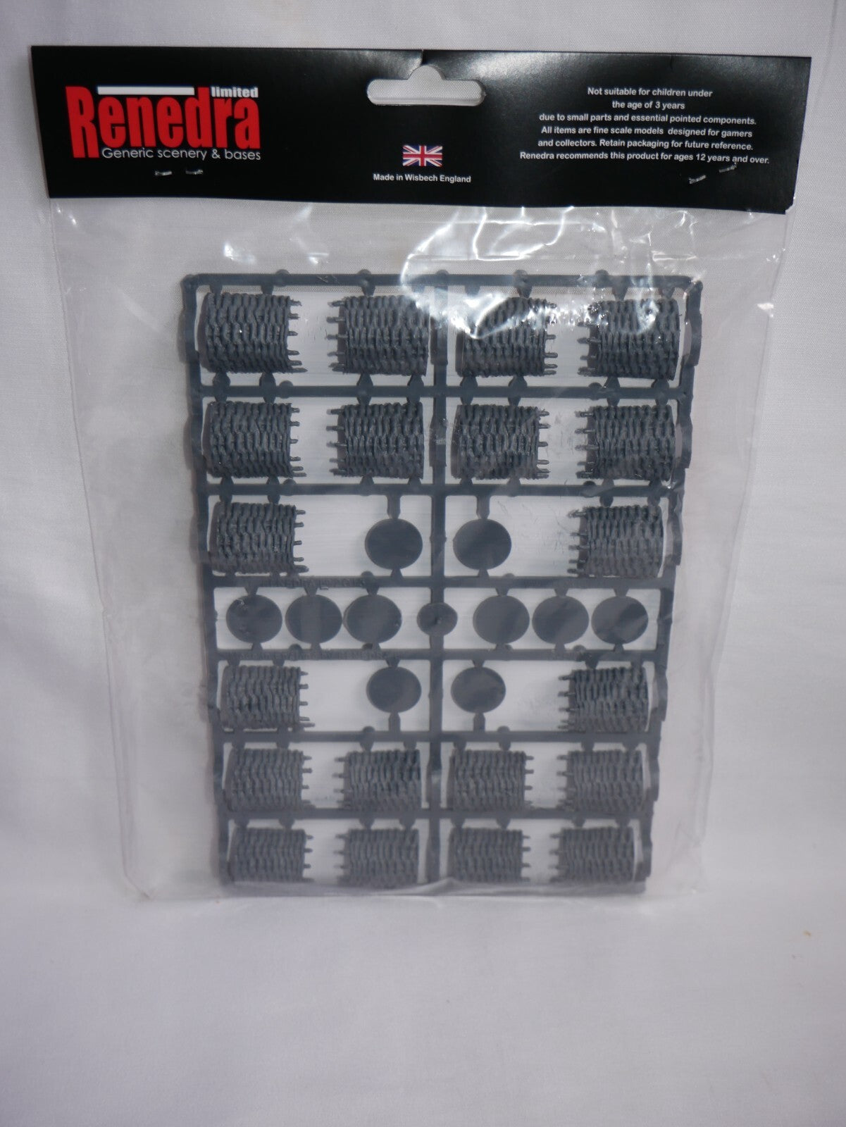 Renedra Ltd Generic Scenery & Bases 1/56 Scale 10 Gabions Grey 1 Frame - RN10GAB
