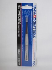 Tamiya Craft Tools Series 155 Stainless Steel HG Tweezers (Grip Type Tip) 74155